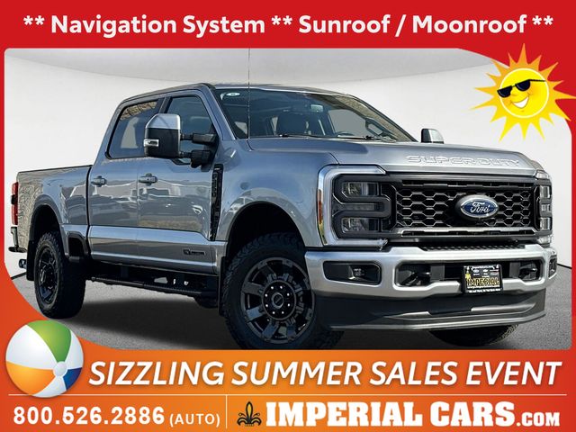 Iconic Silver Metallic 2023 Ford F-250 Super Duty Lariat Crew Cab 4WD Pickup Truck Four-Wheel Drive Automatic