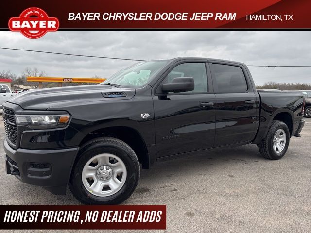 Diamond Black Crystal Pearlcoat 2026 RAM 1500 Tradesman Crew Cab 4WD Pickup Truck Four-Wheel Drive 8-Speed Automatic
