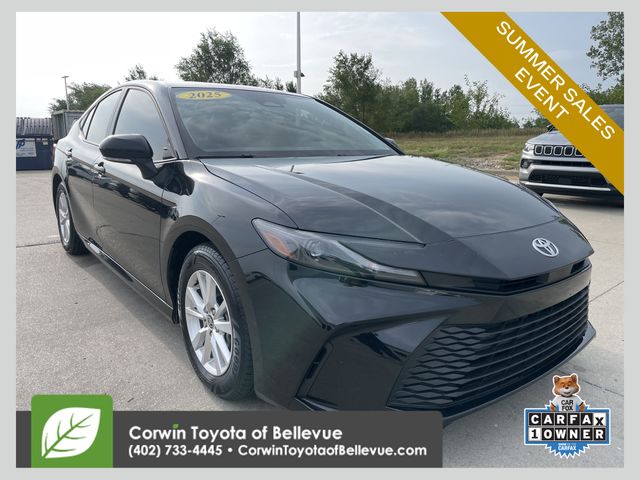 Midnight Black Metallic 2025 Toyota Camry Sedan Front-Wheel Drive Continuously Variable Transmission