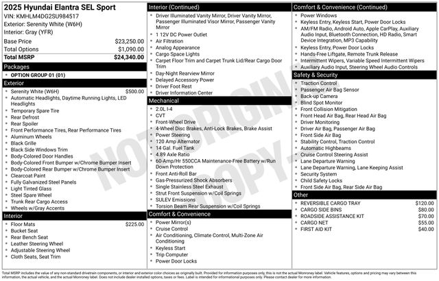 Used 2025 Hyundai Elantra For Sale in Indianapolis, IN
