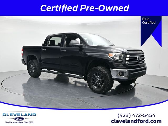 Midnight Black Metallic 2021 Toyota Tundra SR5 CrewMax 4WD Pickup Truck Four-Wheel Drive 6-Speed Automatic