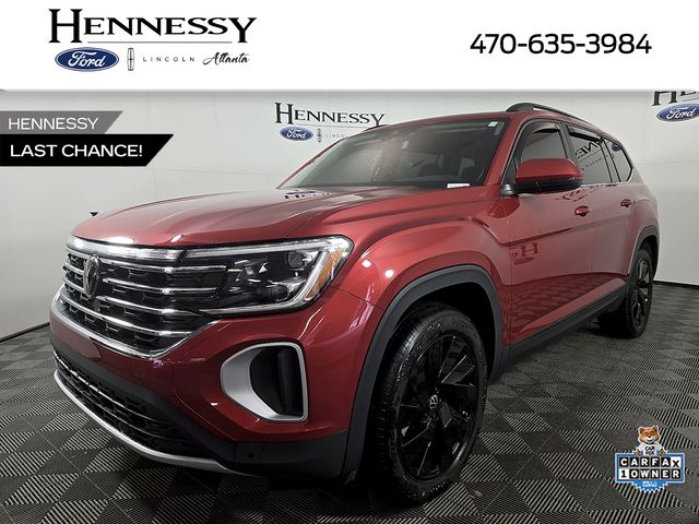 Red Metallic 2024 Volkswagen Atlas SE FWD with Technology SUV / Crossover Front-Wheel Drive 8-Speed Automatic