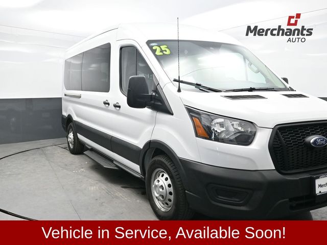 Oxford White 2025 Ford Transit Passenger 350 XL Medium Roof LB AWD Van All-Wheel Drive