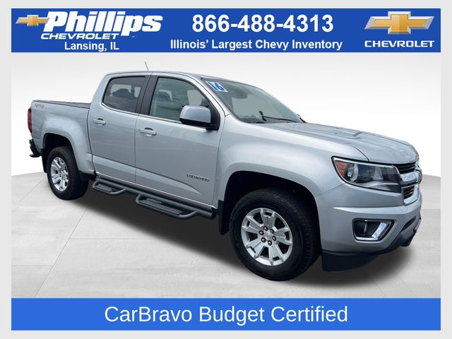 Silver Ice Metallic 2016 Chevrolet Colorado Pickup Truck Four-Wheel Drive 6-Speed Automatic