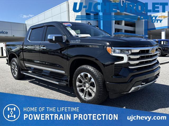 Black 2023 Chevrolet Silverado 1500 High Country Crew Cab 4WD Pickup Truck Four-Wheel Drive Automatic