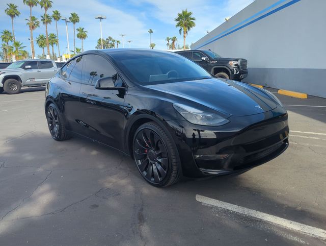 Solid Black 2023 Tesla Model Y Performance AWD SUV / Crossover All-Wheel Drive 1-Speed Automatic
