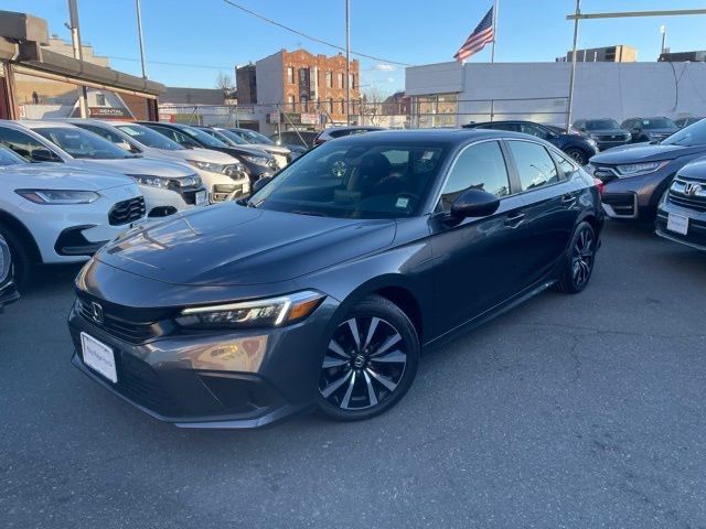 Meteorite Gray Metallic 2023 Honda Civic EX FWD Sedan Front-Wheel Drive Continuously Variable Transmission