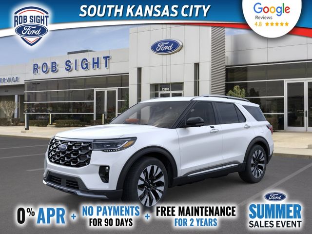 Star White Metallic Tri-Coat 2026 Ford Explorer SUV / Crossover All-Wheel Drive Automatic