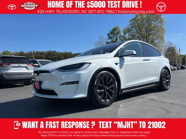 Pearl White Multi-Coat 2022 Tesla Model X Plaid AWD SUV / Crossover All-Wheel Drive 1-Speed Automatic
