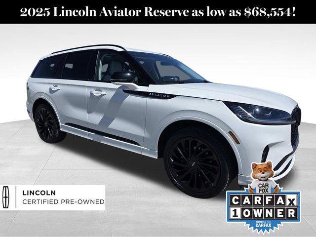 White Metallic 2025 Lincoln Aviator Reserve AWD SUV / Crossover All-Wheel Drive Automatic