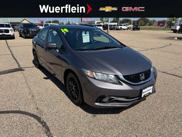 Gray 2014 Honda Civic Sedan Front-Wheel Drive Continuously Variable Transmission