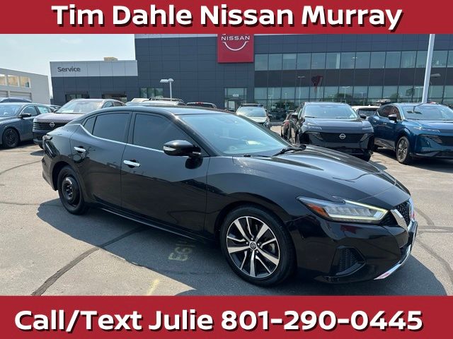 Super Black 2019 Nissan Maxima Sedan Front-Wheel Drive Continuously Variable Transmission