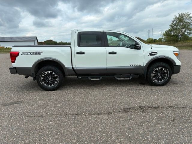 Pearl White 2017 Nissan Titan Pickup Truck Four-Wheel Drive 7-Speed Automatic
