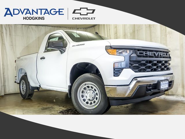 Summit White 2026 Chevrolet Silverado 1500 Work Truck Regular Cab 4WD Pickup Truck Four-Wheel Drive 8-Speed Automatic