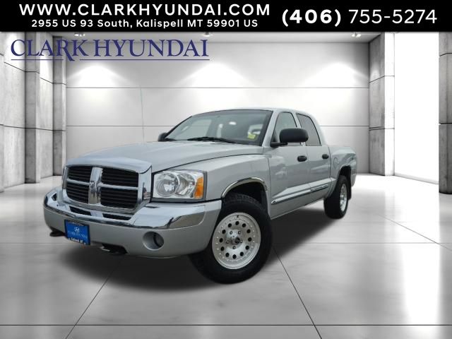 Bright Silver Metallic 2005 Dodge Dakota Pickup Truck Four-Wheel Drive 5-Speed Automatic