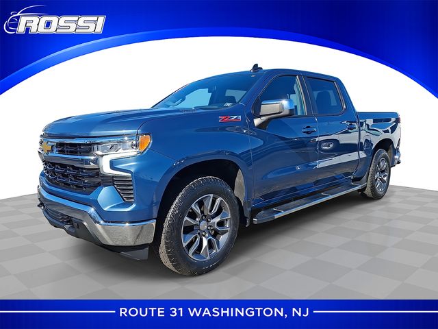 Lakeshore Blue Metallic 2024 Chevrolet Silverado 1500 LT Crew Cab 4WD Pickup Truck Four-Wheel Drive Automatic