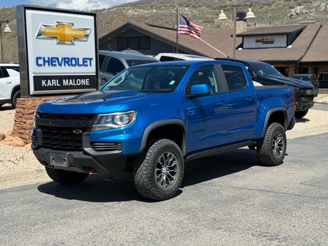 Bright Blue Metallic 2021 Chevrolet Colorado ZR2 Crew Cab 4WD Pickup Truck Four-Wheel Drive 8-Speed Automatic