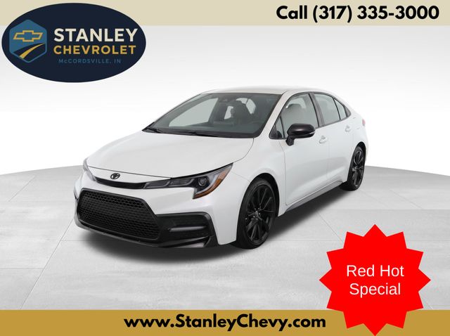 Super White 2021 Toyota Corolla Sedan Front-Wheel Drive Continuously Variable Transmission