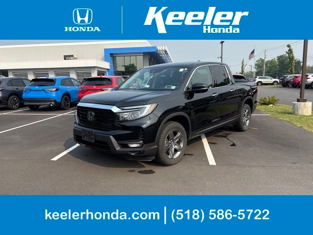 Crystal Black Pearl 2023 Honda Ridgeline Pickup Truck All-Wheel Drive 9-Speed Automatic