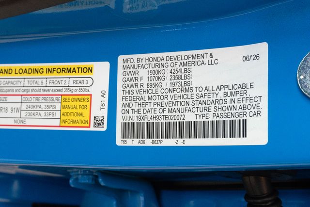 New 2026 Honda Civic Hatchback Hybrid Hatchback