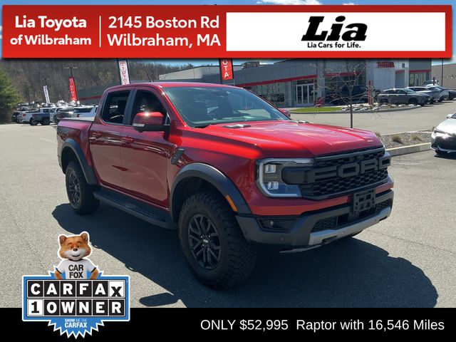 Chili Pepper Red 2024 Ford Ranger Raptor SuperCrew 4WD Pickup Truck Four-Wheel Drive Automatic