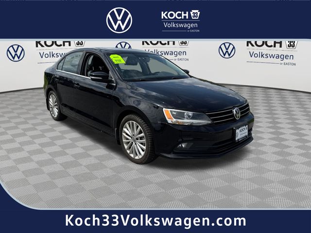 Black 2015 Volkswagen Jetta Sedan Front-Wheel Drive 6-Speed Automatic