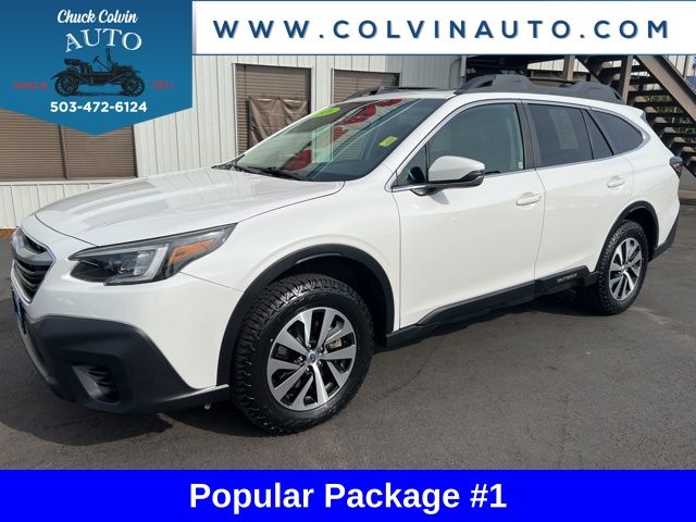 Crystal White Pearl 2020 Subaru Outback Premium AWD SUV / Crossover All-Wheel Drive Continuously Variable Transmission