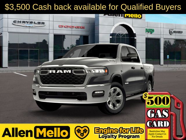 Gray (Granite Crystal Metallic Clearcoat) 2026 RAM 1500 Big Horn Crew Cab 4WD Pickup Truck Four-Wheel Drive 8-Speed Automatic