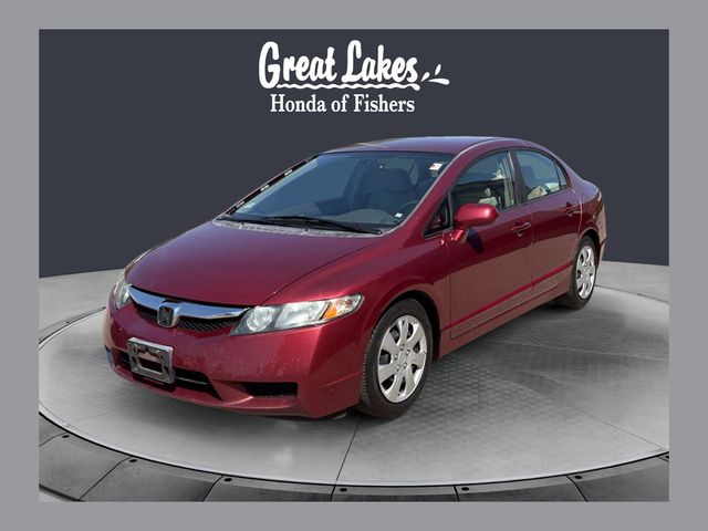 Rallye Red 2009 Honda Civic LX Sedan Front-Wheel Drive 5-Speed Automatic