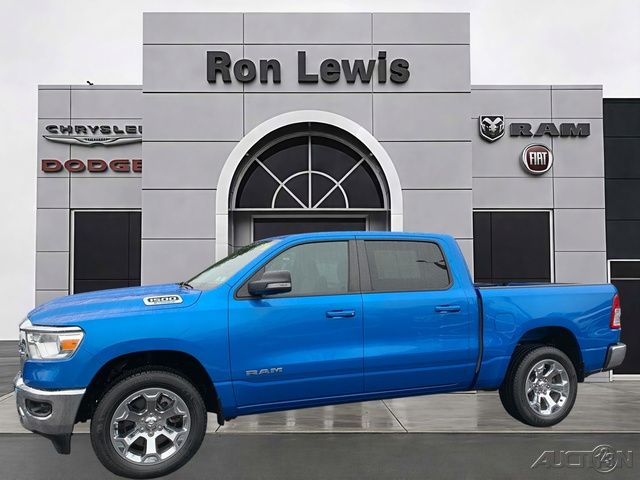 Hydro Blue Pearlcoat 2022 RAM 1500 Big Horn Crew Cab 4WD Pickup Truck Four-Wheel Drive 8-Speed Automatic