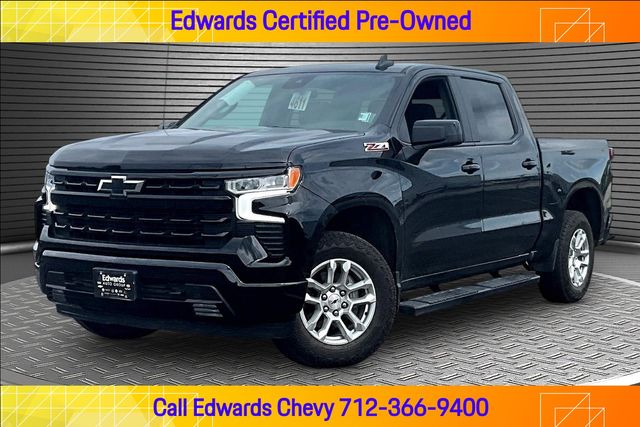 Black 2024 Chevrolet Silverado 1500 RST Crew Cab 4WD Pickup Truck Four-Wheel Drive Automatic