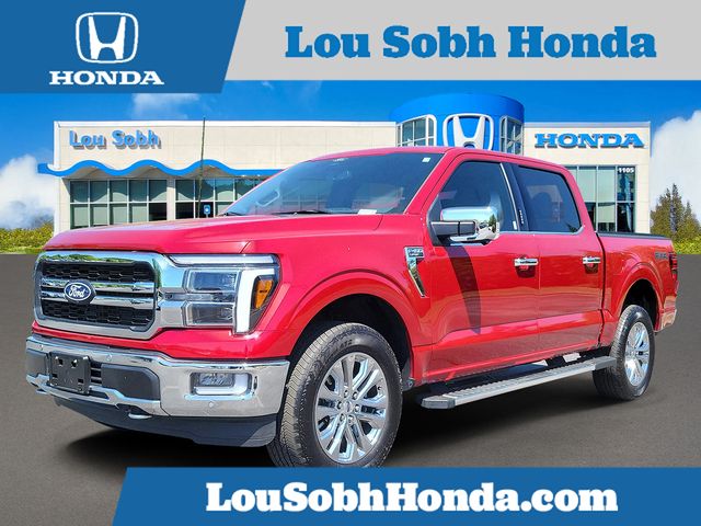 Red Metallic 2024 Ford F-150 Lariat SuperCrew 4WD Pickup Truck Four-Wheel Drive Automatic