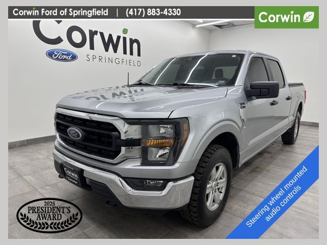 Gray 2023 Ford F-150 XL SuperCrew 4WD Pickup Truck Four-Wheel Drive Automatic