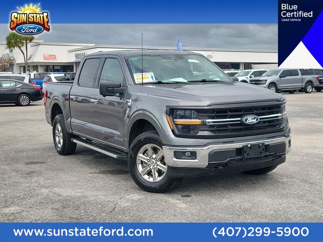 Carbonized Gray Metallic 2024 Ford F-150 XLT SuperCrew 4WD Pickup Truck Four-Wheel Drive Automatic