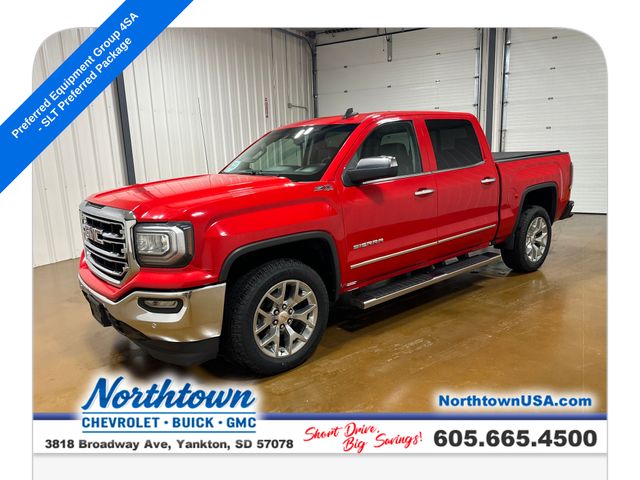 Cardinal Red 2018 GMC Sierra 1500 SLT Crew Cab 4WD Pickup Truck Four-Wheel Drive 6-Speed Automatic Overdrive