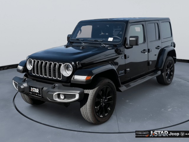Black Clearcoat 2025 Jeep Wrangler 4xe Sahara 4WD SUV / Crossover Four-Wheel Drive 8-Speed Automatic