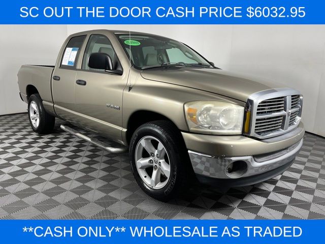 Brown (Light Khaki Metallic Clearcoat) 2008 Dodge RAM 1500 Pickup Truck Rear-Wheel Drive 5-Speed Automatic