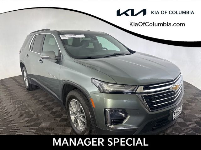 Silver Sage Metallic 2023 Chevrolet Traverse SUV / Crossover Four-Wheel Drive 9-Speed Automatic