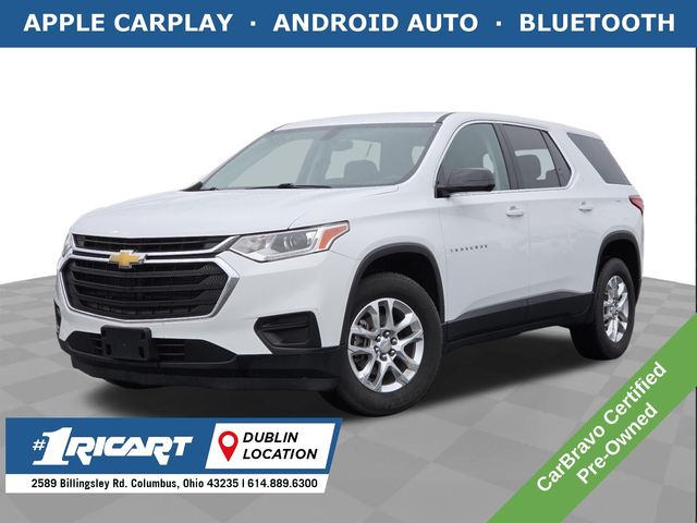 Summit White 2019 Chevrolet Traverse LS AWD SUV / Crossover Four-Wheel Drive 9-Speed Automatic