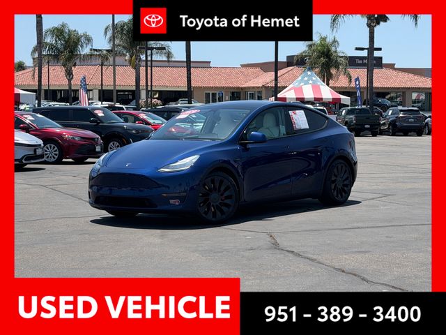 Deep Blue Metallic 2020 Tesla Model Y SUV / Crossover All-Wheel Drive 1-Speed Automatic