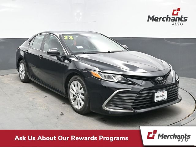 Midnight Black Metallic 2023 Toyota Camry LE FWD Sedan Front-Wheel Drive 8-Speed Automatic