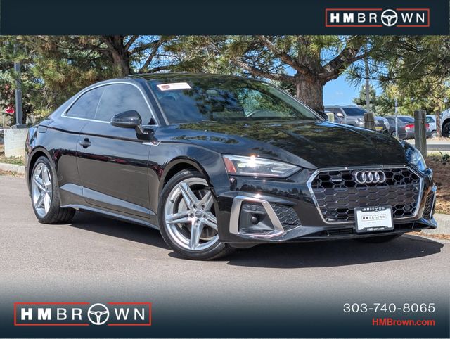 Black Metallic 2020 Audi A5 quattro Premium 45 TFSI Coupe Coupe All-Wheel Drive 7-Speed Automatic