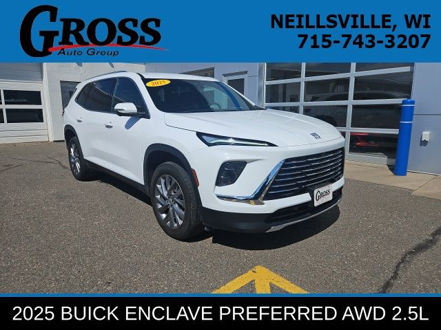 Summit White 2025 Buick Enclave Preferred AWD SUV / Crossover Four-Wheel Drive 8-Speed Automatic