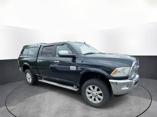 Gray (Maximum Steel Metallic Clearcoat) 2014 RAM 3500 Laramie Longhorn Crew Cab 4WD Pickup Truck Four-Wheel Drive 6-Speed Automatic