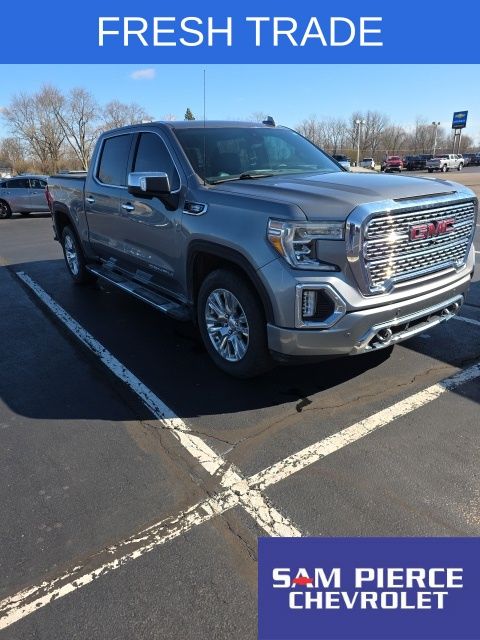 Gray (Satin Steel Metallic) 2020 GMC Sierra 1500 Denali Crew Cab 4WD Pickup Truck Four-Wheel Drive Automatic