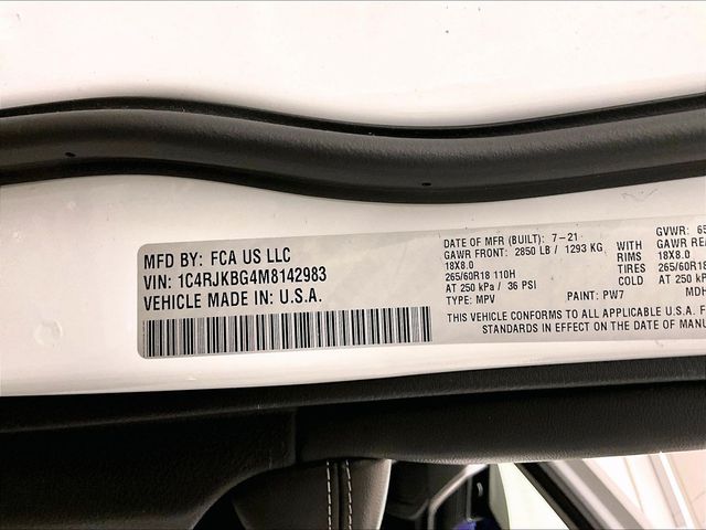 2021 Jeep Grand Cherokee L Limited White at John Sisson Motors