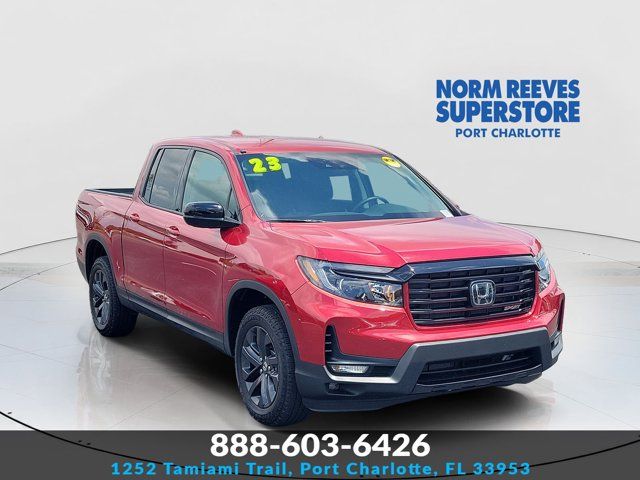 Red 2023 Honda Ridgeline Pickup Truck All-Wheel Drive 9-Speed Automatic