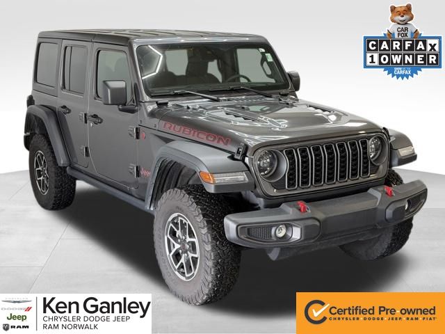 Gray (Granite Crystal Metallic Clearcoat) 2025 Jeep Wrangler Rubicon 4-Door 4WD SUV / Crossover Four-Wheel Drive 8-Speed Automatic