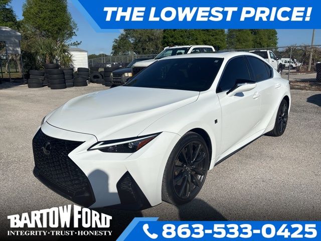 Ultra White 2025 Lexus IS 350 F Sport Design RWD Sedan Rear-Wheel Drive 8-Speed Automatic