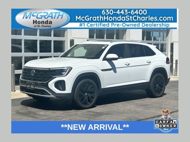 Pure White 2024 Volkswagen Atlas Cross Sport SE 4Motion with Technology SUV / Crossover All-Wheel Drive 8-Speed Automatic